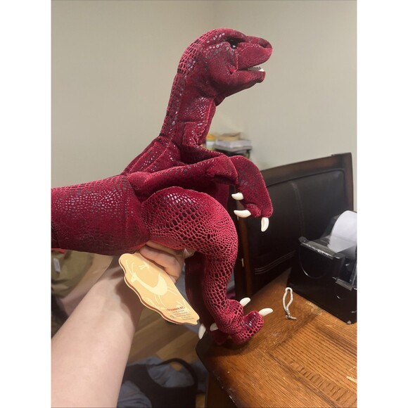 RARE Raptor Velociraptor Dinosaur Puppet Folkmanis Folktails Retired W/ All Tags - Picture 7 of 7